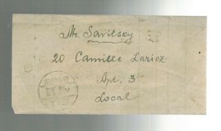 1944 Shanghai China Letter Cover Jewish Ghetto Foch Pharmacy Bill To Mr Savitsky