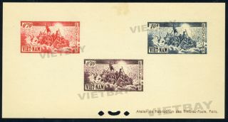 SOUTH VIETNAM Deluxe Sheet / Proof 1955 Refugees on Raft 30 - 35 Di Cư (DL81) 3