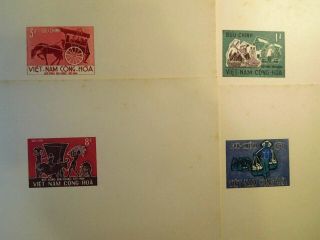 VIETNAM Presentation PROOF Stamp Set Scott 307 - 310 MNH RARE Item with Fault 2