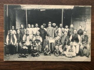 China Old Postcard Chinese Mission European Man Family Photo To Holland 1912