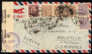 China 1946 Airmail Cover Shanghai To Germany Censored