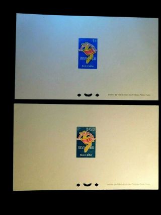 Vietnam (4) Presentation Proof Sheets Stamp Scott 146 - 149 Mnh Hard To Find Item