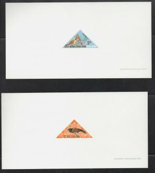 Viet - Nam 1970 Birds Triangles Deluxe Presentation Proofs Printed In Japan