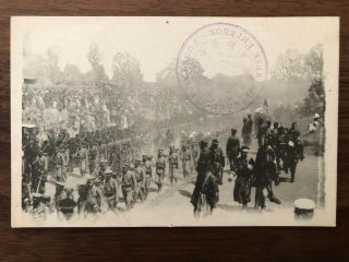 China Old Postcard Chinese Emperor Funeral Soldiers Troop Tientsin 1909