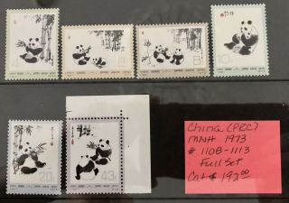 China Prc Mnh 1108 - 1113 Pandas Cv=$192.  00,  Complete Set
