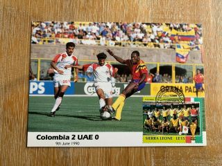 Sierra Leone 1990 Maxicard World Cup Football Italia 90 Colombia Uae United Arab