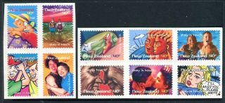 1998 Zealand - Greetings Stay In Touch Muh Set Of 10 Self Adhesive Stamps