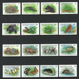 Christmas Island 1987,  Wildlife Definitives Sg229/44 Mnh