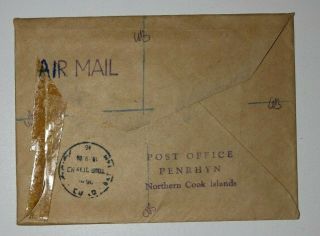 Penrhyn Northern Cook Is Cover OHMS GB UK OB Official Post Office Mail 1984 2