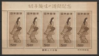 Japan 1948 Beauty Looking Back Ss W’ Defects Mnh,  Cat 90,  000 Yen