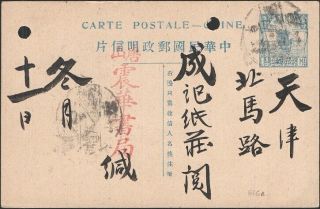 China,  1928.  Post Card Han 22,  Tangshan - Tientsin