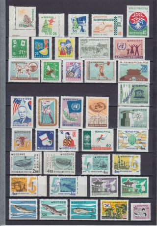 South Korea 1957 - 1970,  84 Stamps,  29 Blocks,  Mnh