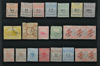 China Local Stamps Selection Of 22 On Stock Card (v107)