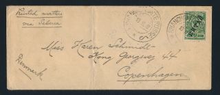 China.  1912.  Russia.  Russian Post In China.  Printed Matter Cover Sent To Denmark