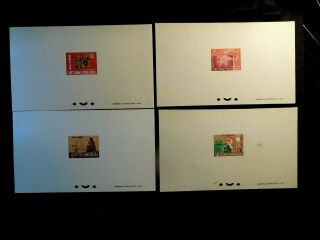 Vietnam Presentation Proof Stamp Sheets Set Scott 283 - 286 Mnh Fault - Stains