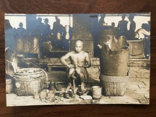 China Old Postcard Chinese Man Shoemaker To France 1907