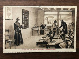 China Old Postcard Mission Chinese Students Father School To Italy 1926