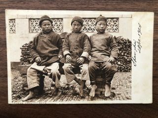CHINA OLD POSTCARD MISSION CHINESE CHILDREN SHANGHAI TO FRANCE 1927 2