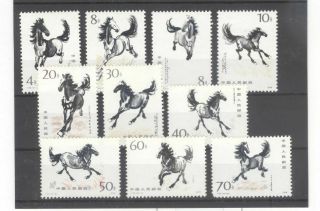 Prc China 1978 Horse Painting Nh Set (t28)