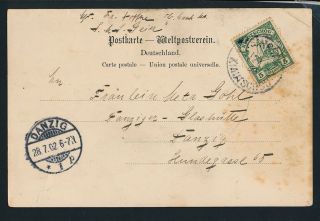 German Post In China.  Kiautschou.  1902.  Postcard To Germany