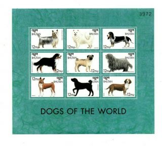 Special Lot Bhutan 1999 1261 - Dogs Of The World - 20 Sheetlets Of 9v Ea - Mnh