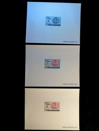 Cambodia Presentation Proof Stamp Set Scott 234 - 236 Mnh Hard To Find Item