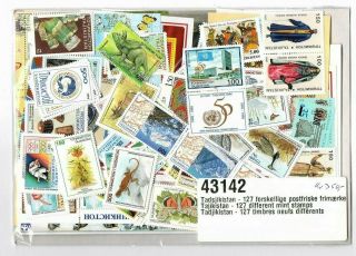 127 Diff.  Stamps From Tajikistan,  From The Estate Of A Deceased Collector