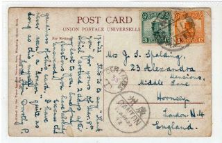 China: 1922 Picture Postcard To London With Postage Due Mark (c55540)