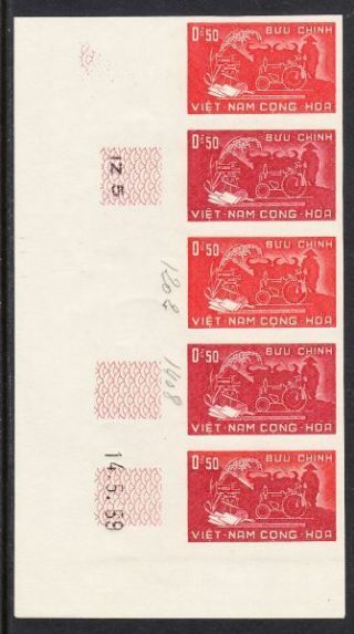 South Vietnam,  Scott Type A26,  Agrarian Reforms,  Unissued Value 50c,  Color Proof
