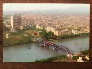 China Old Postcard Panorama View Of Canton To Italy 1979