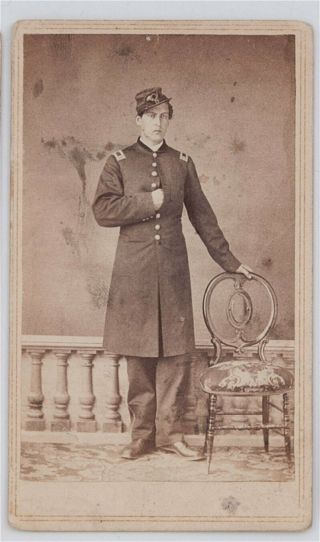 1860s Civil War Union Army Officer Cdv Photograph York 1st Lieutenant Photo