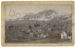 Aerial View Boulder Co Colorado Rocky Mountains Cabinet Card Photo