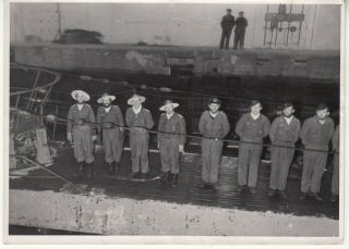 Germany Deutschland Norway Ww2 Press Photo,  Description18x13cm U - Boot Crew 1944