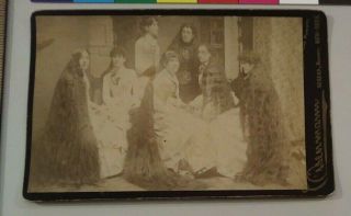 Sutherland Family Of Seven Sisters Long Hair Eisenmann Cabinet Card Photo Cdii
