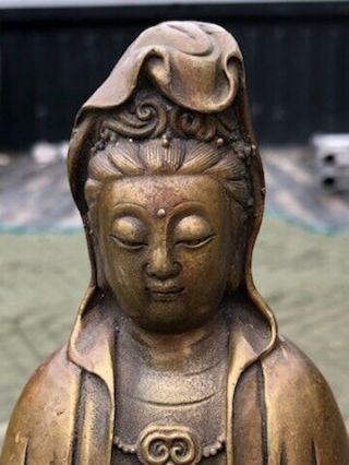 ANTIQUE & OR VINTAGE SIGNED CHINESE BRONZE SCULPTURE STATUE BUDDHA 4