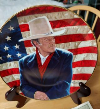 Franklin " John Wayne,  Cowboy Legend " Limited Edition Porcelain Plate
