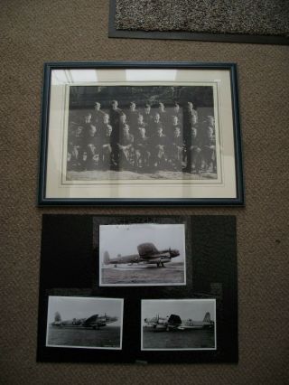 Ww2 Raf Pilots Photograph Woodhall Spa 1945 Plus Aircraft Photos