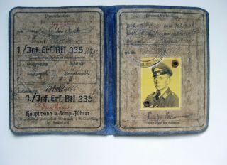 German Ww2 Pilot Photo Id Document