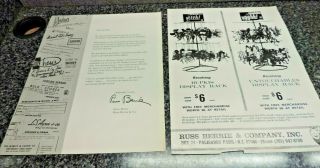 Vintage Russ Berrie & Co Oily Jigglers Display Flyer W Letter From Russ Berrie