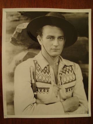 Old 8x10 Photo Actor John Wayne The Big Trail 1930 Western Cowboy Movie
