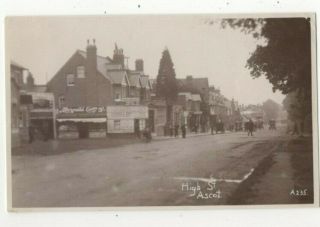Ascot High Street Berkshire A235 Vintage 1919 Rp Postcard 327c