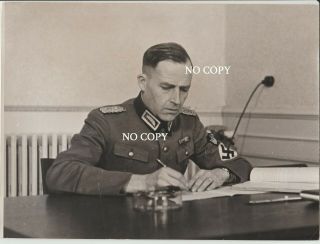 Ww2 German Press Photo Wehrmacht Rad School Chief General Sipho
