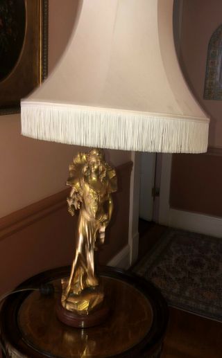 Antique Art Nouveau Table Lamps By Las Rameaux /par Antoni