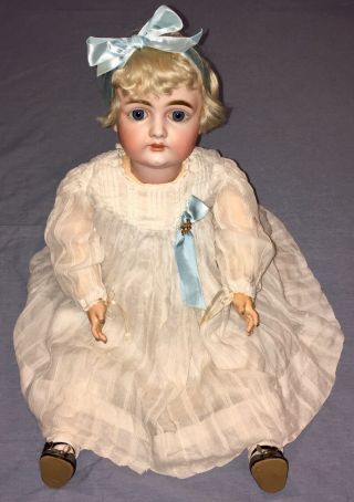Antique German Bisque Child Doll,  22 Inches,  129 By Kestner