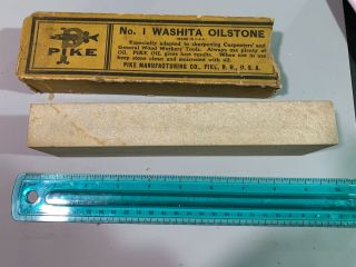 Pike Washita Oilstone No.  1 vintage sharpening stone whetstone Norton Arkansas 2