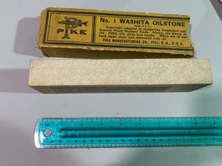 Pike Washita Oilstone No.  1 vintage sharpening stone whetstone Norton Arkansas 5
