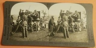 ANTIQUE Photo of WW1 AMERICAN ANTI - AIRCRAFT GUN IN ACTION by Keystone View Co. 2