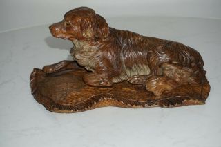Antique Black Forest (brienz) Hand Carved Dog 1880