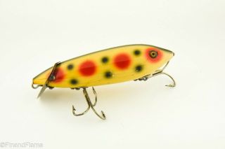 Vintage Heddon Crab Wiggler Minnow Antique Fishing Lure Strawberry Spot Jj3