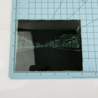 Antique Glass Plate Negative Photograph Old Down Town 4” X 5” 3